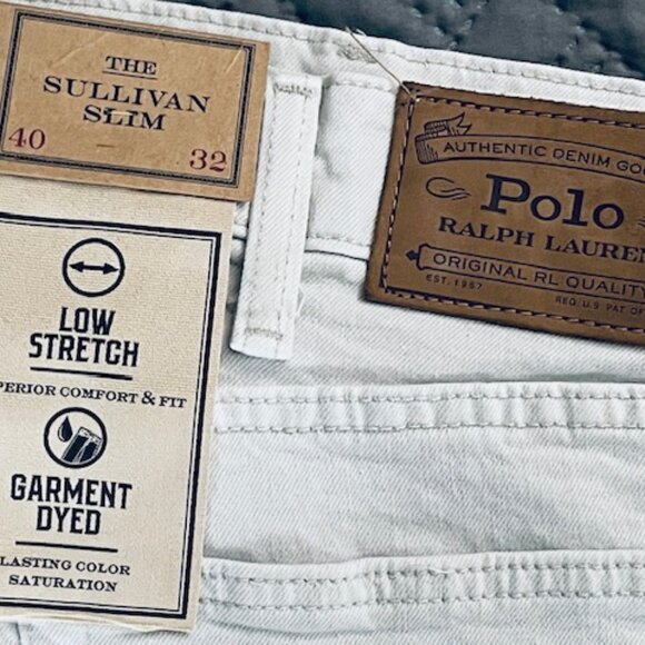 Polo Ralph Lauren Sullivan Slim Straight Stone Denim Jeans Size 40X32 NWT - Picture 7 of 7